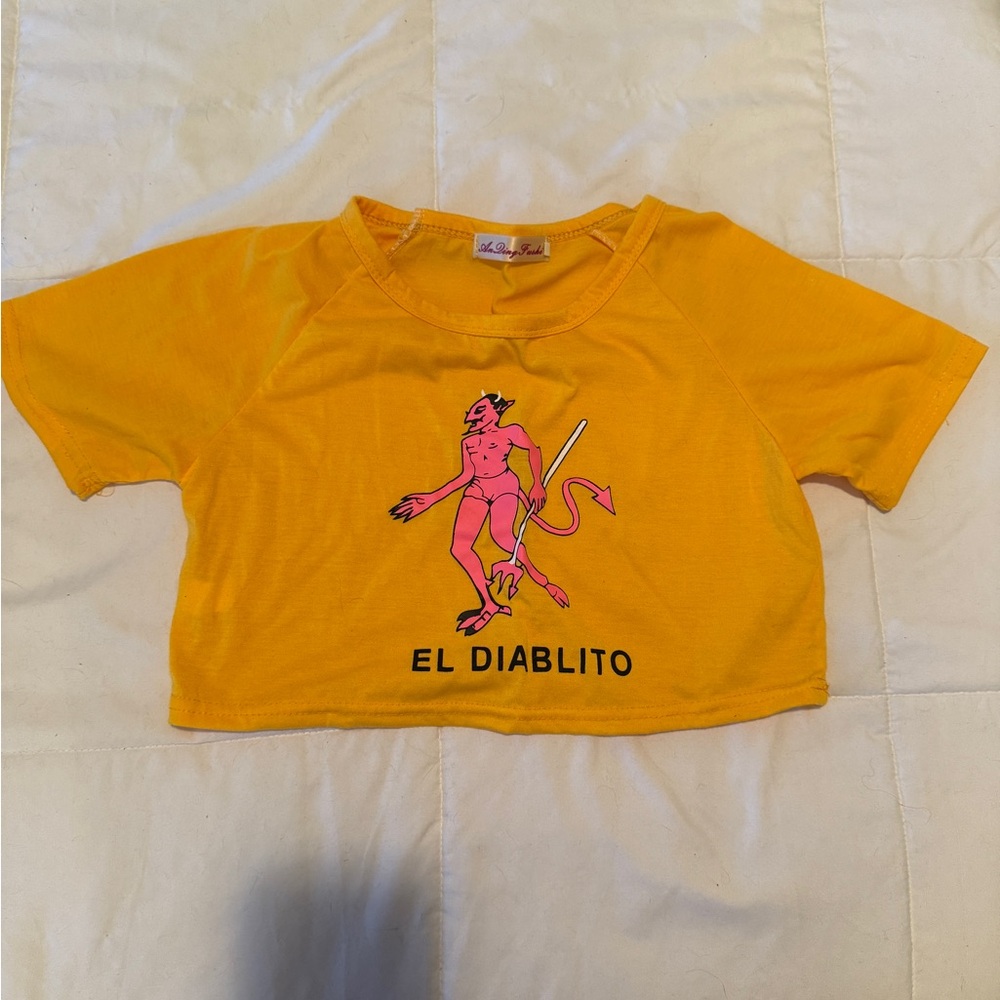 El Diablito Yellow Graphic Tee